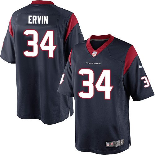 Youth Limited Tyler Ervin Nike Jersey Navy Blue Home - #34 NFL Houston Texans